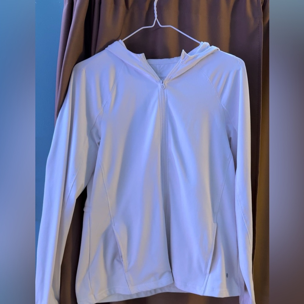 White Zip-Up Hoodie